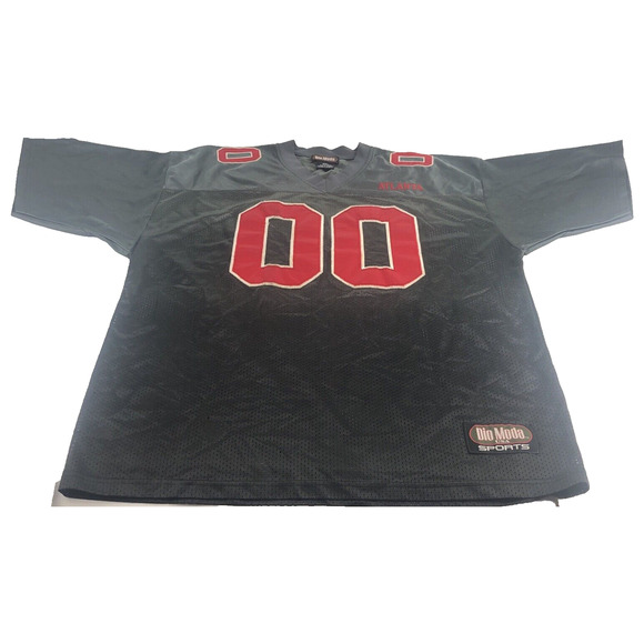 Atlanta Jersey Men's 2XL AOP Shirt Vintage 1990s Gray Red 00 Dio Moda USA Sports - Picture 1 of 16